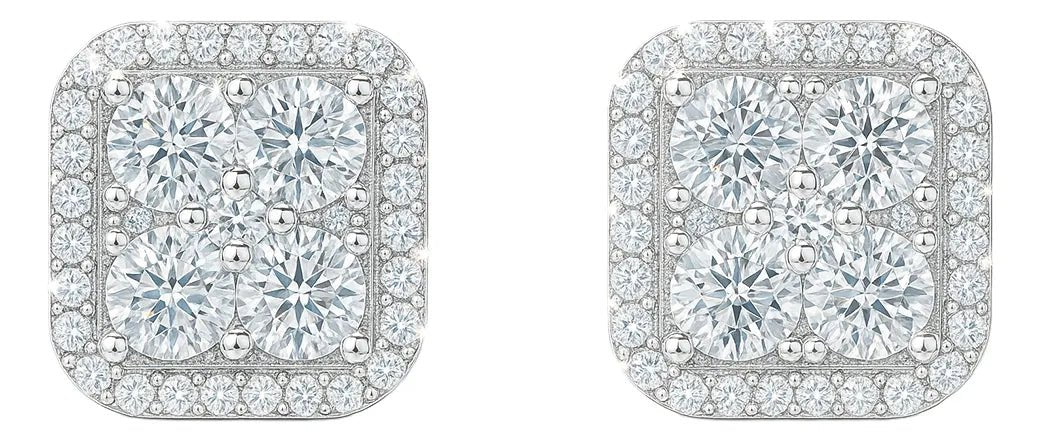 Aros Raptor 10mm Enchape Rodio Diamantes Hombre Drip Strass - imoriginal