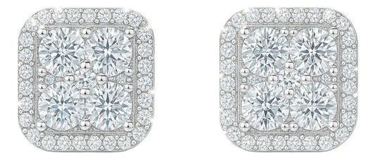 Aros Raptor 10mm Enchape Rodio Diamantes Hombre Drip Strass - imoriginal